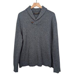 Banana Republic | 100% Italian Merino Shawl-Collar Sweater | Gray | XL